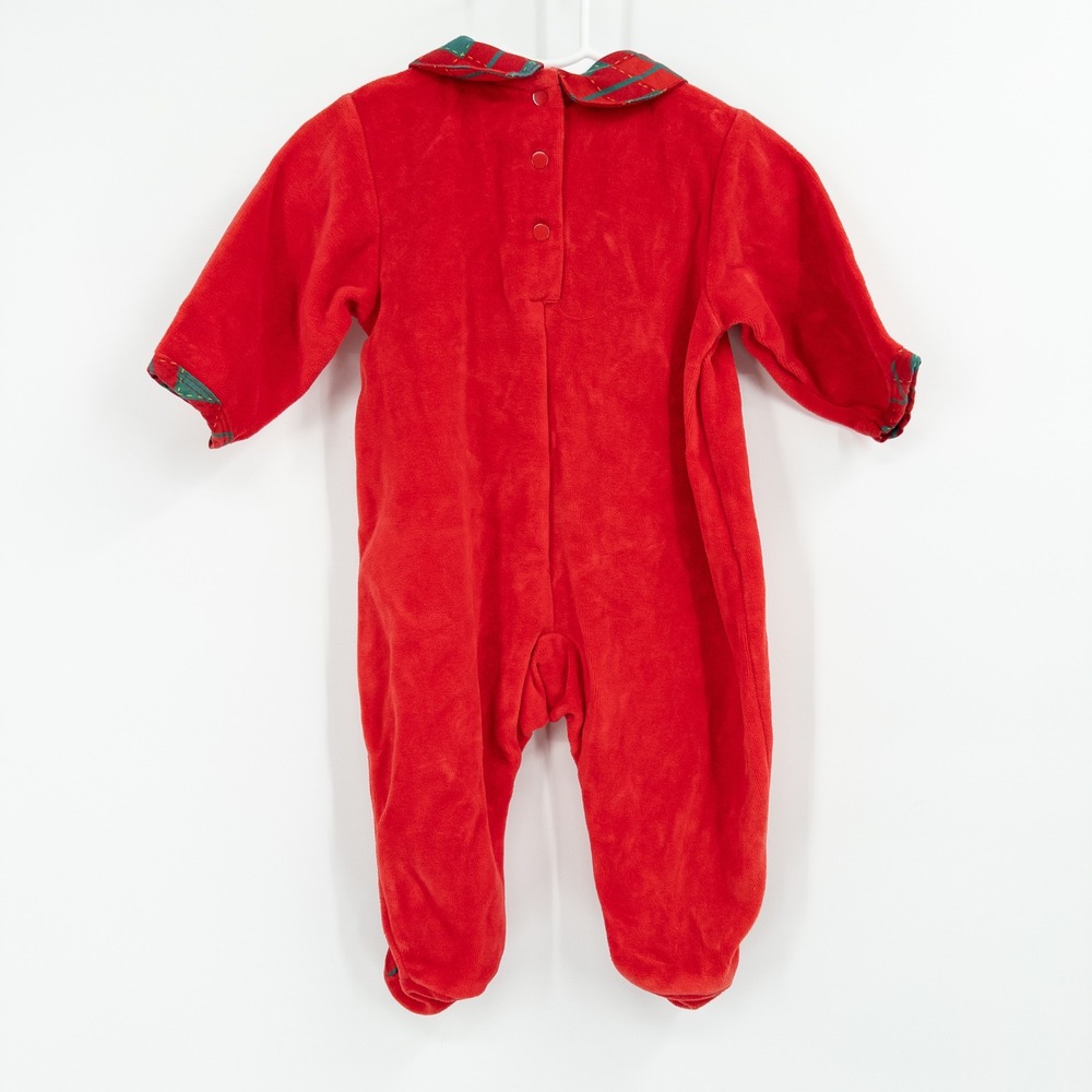 Vintage 90s Raggedy Ann Christmas Baby Romper 3-6 Months Snowden & Friends Red - Picture 7 of 9